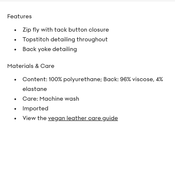 New Aritzia Wilfred The Melina Vegan Leather Pant Black Python - Picture 4 of 11